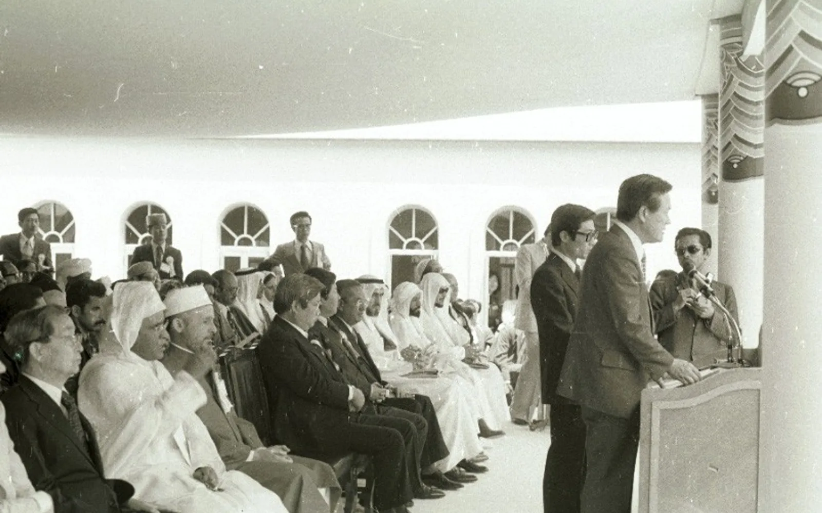 Historic completion ceremony of Seoul Central Mosque on May 21, 1976, attended by Muslim delegations